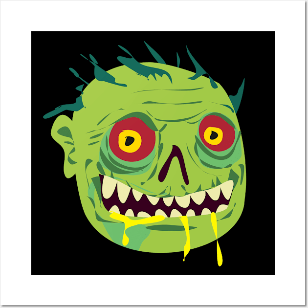 🧟 Undead Zombie – Scary Man-Eating Creature of the Night Wall Art by Pixoplanet